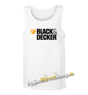 BLACK & DECKER - Logo - Mens Vest Tank Top - biele