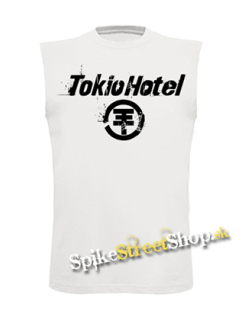 TOKIO HOTEL - Logo - biele pánske tričko bez rukávov