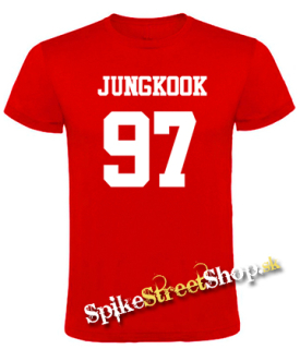 JUNGKOOK - 97 - červené pánske tričko