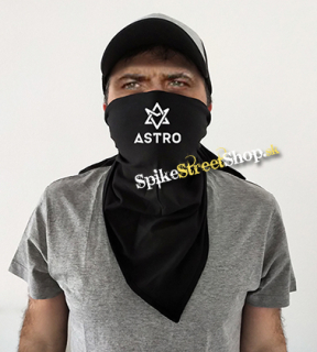 ASTRO - Logo - čierna bavlnená šatka na tvár