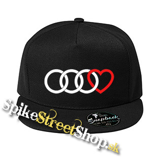 AUDI - Love - čierna šiltovka model "Snapback"