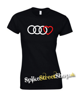 AUDI - Love - čierne dámske tričko