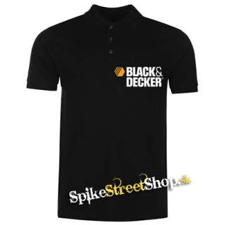 Čierna detská polokošeľa BLACK & DECKER - Logo