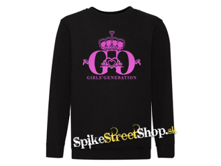 GIRLS' GENERATION - Pink Logo - čierna detská mikina bez kapuce