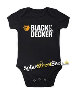 BLACK & DECKER - Logo - čierne detské body