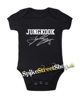JUNGKOOK - Logo & Signature - čierne detské body
