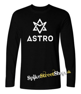 ASTRO - Logo - čierne detské tričko s dlhými rukávmi