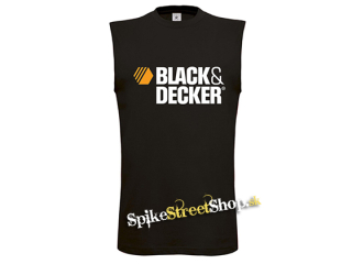 BLACK & DECKER - Logo - čierne pánske tričko bez rukávov