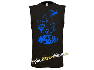NEWJEANS - Logo & Bunny - čierne pánske tričko bez rukávov