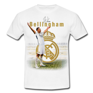 JUDE BELLINGHAM - REAL MADRID CF - biele pánske tričko