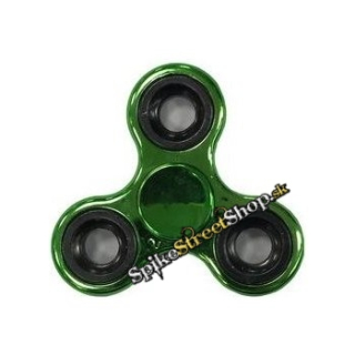 Kovový Fidget Spinner ZELENÝ 2 - 3 Hranný