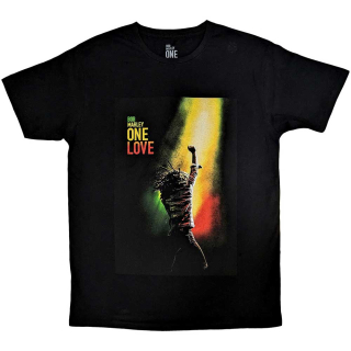BOB MARLEY - One Love Movie Poster - čierne pánske tričko