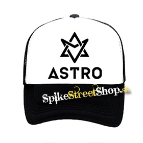 ASTRO - Logo - čiernobiela sieťkovaná šiltovka model "Trucker"