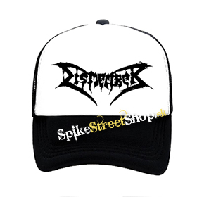 DISMEMBER - Logo - čiernobiela sieťkovaná šiltovka model "Trucker"