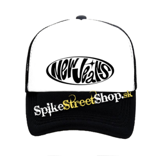 NEWJEANS - Logo - čiernobiela sieťkovaná šiltovka model "Trucker"