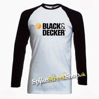 BLACK & DECKER - Logo - pánske tričko s dlhými rukávmi