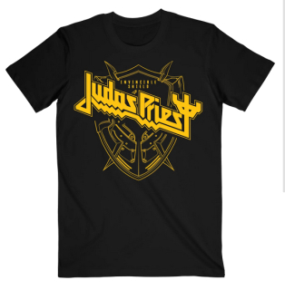 JUDAS PRIEST - Invincible Shield Yellow Crest - čierne detské tričko