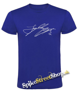 JUNGKOOK - Signature - kráľovskymodré pánske tričko