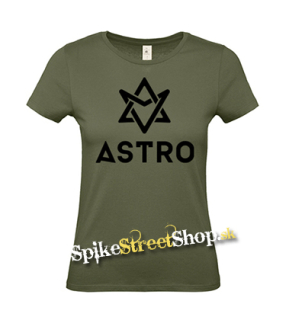 ASTRO - Logo - khaki dámske tričko