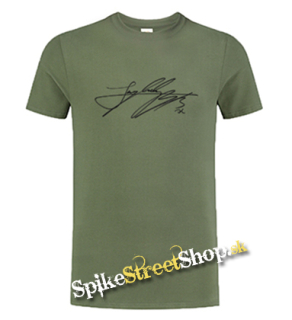 JUNGKOOK - Signature - olivové pánske tričko
