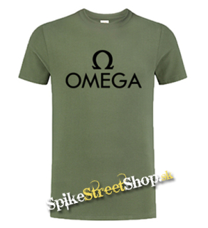OMEGA - Hardrock Magyar Band Logo - olivové pánske tričko