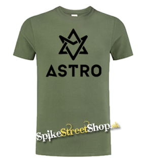 ASTRO - Logo - olivové detské tričko