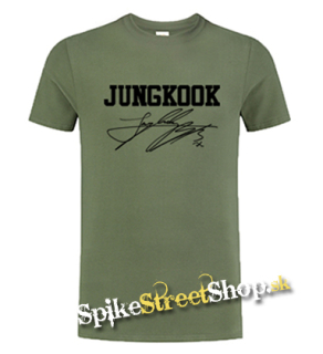 JUNGKOOK - Logo & Signature - olivové detské tričko