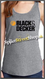 BLACK & DECKER - Logo - Ladies Vest Top - šedé