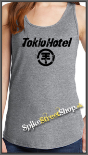 TOKIO HOTEL - Logo - Ladies Vest Top - šedé