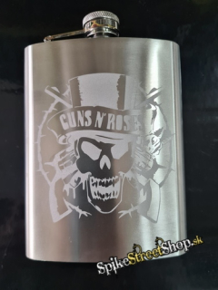 GUNS N ROSES - Skull & Pistols - nerezová ploskačka na alkohol