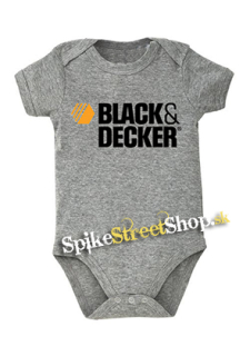 BLACK & DECKER - Logo - šedé detské body