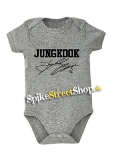 JUNGKOOK - Logo & SIgnature - šedé detské body