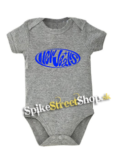 NEWJEANS - Blue Logo - šedé detské body