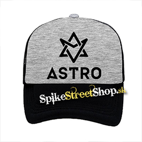 ASTRO - Logo - šedočierna sieťkovaná šiltovka model "Trucker"