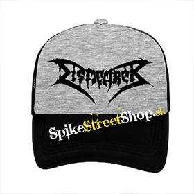 DISMEMBER - Logo - šedočierna sieťkovaná šiltovka model "Trucker"