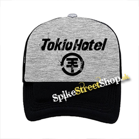 TOKIO HOTEL - Logo - šedočierna sieťkovaná šiltovka model "Trucker"