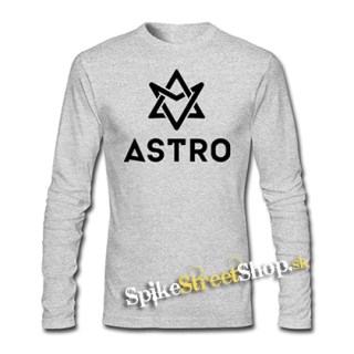 ASTRO - Logo - šedé pánske tričko s dlhými rukávmi