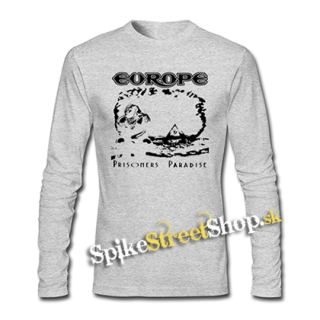 EUROPE - Prisoners In Paradise - šedé pánske tričko s dlhými rukávmi