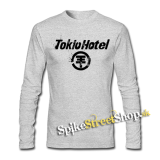 TOKIO HOTEL - Logo - šedé pánske tričko s dlhými rukávmi