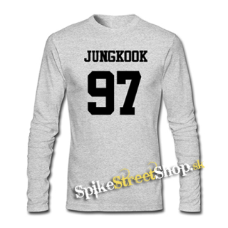 JUNGKOOK - 97 - šedé detské tričko s dlhými rukávmi