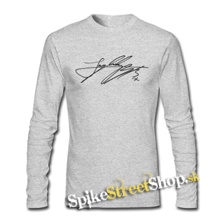 JUNGKOOK - Signature - šedé detské tričko s dlhými rukávmi
