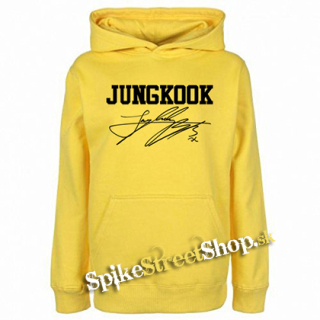 JUNGKOOK - Logo & Signature - žltá pánska mikina