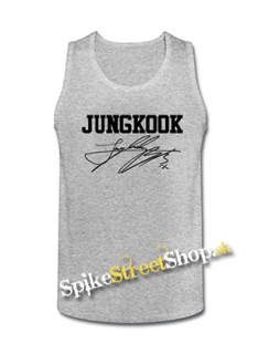 JUNGKOOK - Logo & SIgnature - Mens Vest Tank Top - šedé