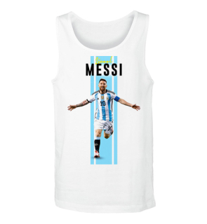 LIONEL MESSI - Poster Motive 3 - Mens Vest Tank Top - biele