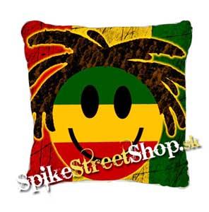 RASTA SMAJLO s DREDAMI - vankúš  Výpredaj!!!!