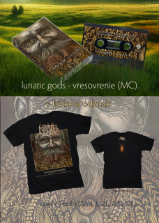 LUNATIC GODS - Vresovrenie MC Bundle BOX (kazeta + pánske tričko + odznak)