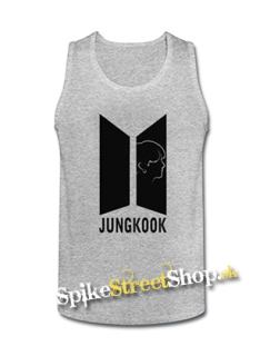 JUNGKOOK - BTS Logo Portrait - Mens Vest Tank Top - šedé