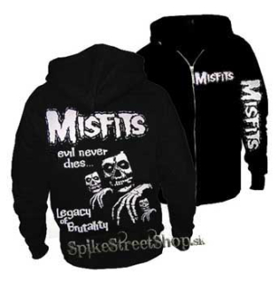 MISFITS - Legacy Of Brutality - čierna pánska mikina na zips