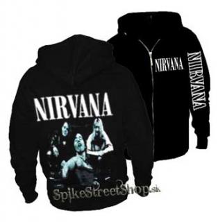 NIRVANA - Band Motive 1 - čierna pánska mikina na zips