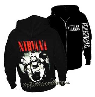 NIRVANA - Band Motive 2 - čierna pánska mikina na zips